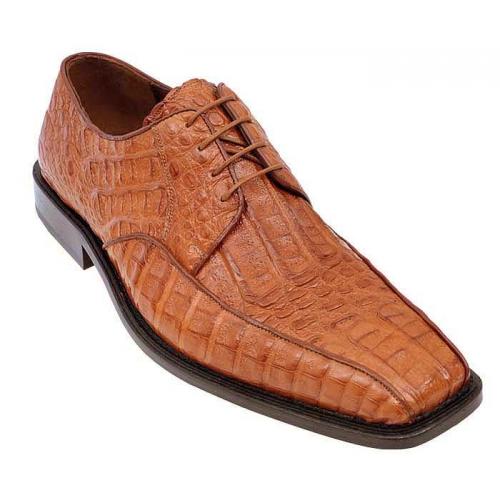 Los Altos Cognac Genuine All-Over Hornback Crocodile Shoes 1ZV031703